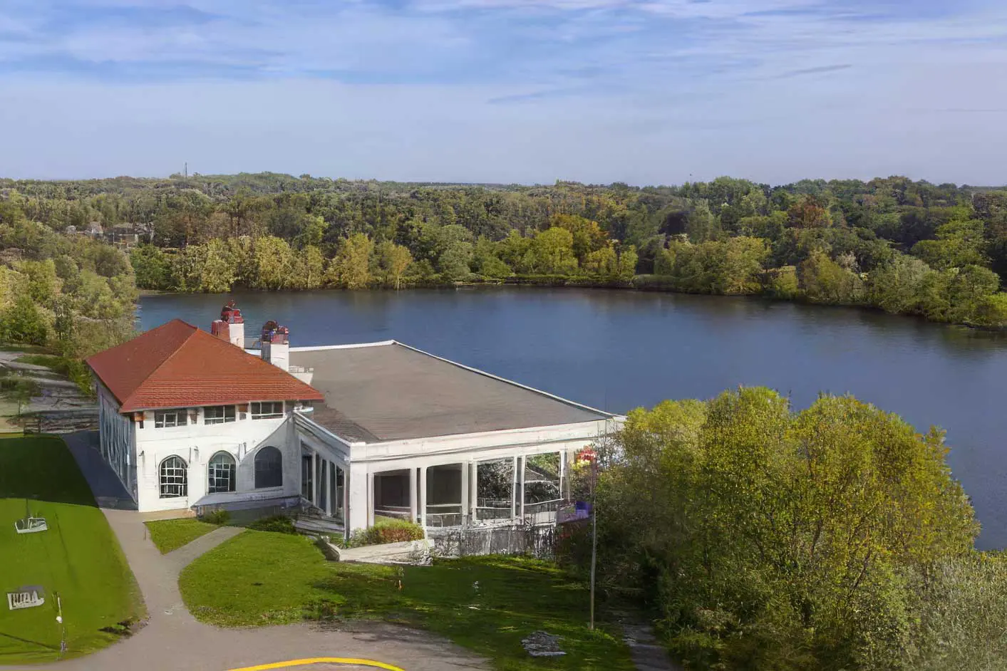 Aerial view of Como Lakeside Pavilion